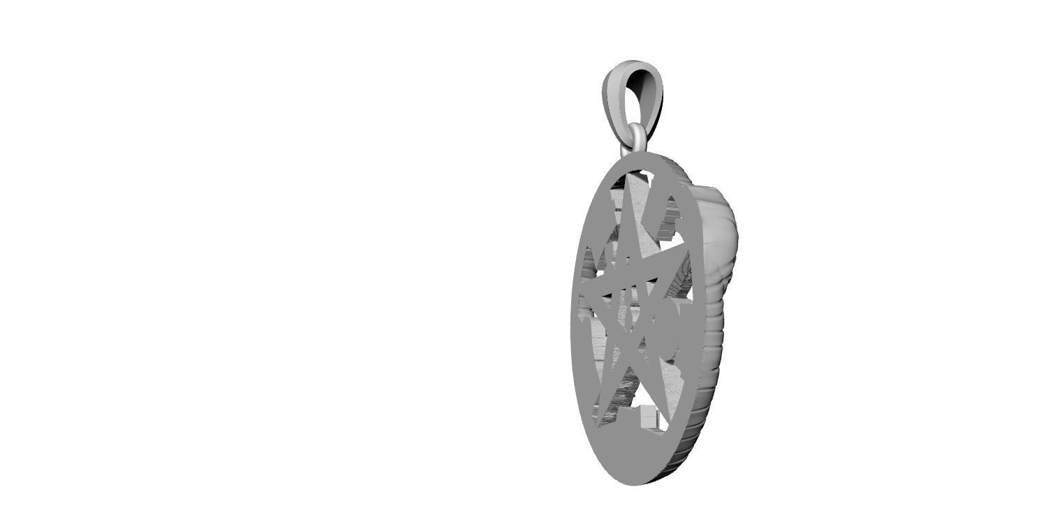 Tetragrammatom Ouroborus - Pendant 3D print model_8