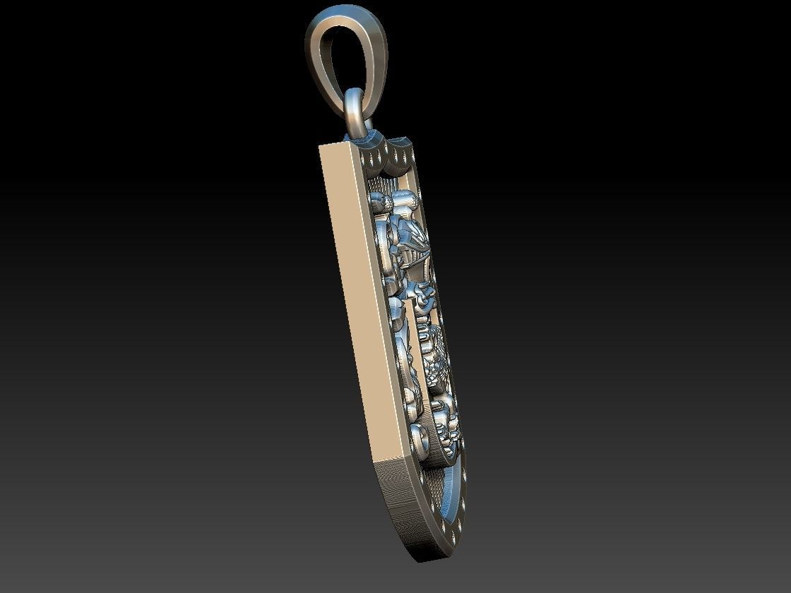 Coat of Arms Family - Ring and Pendant 3D print model_22