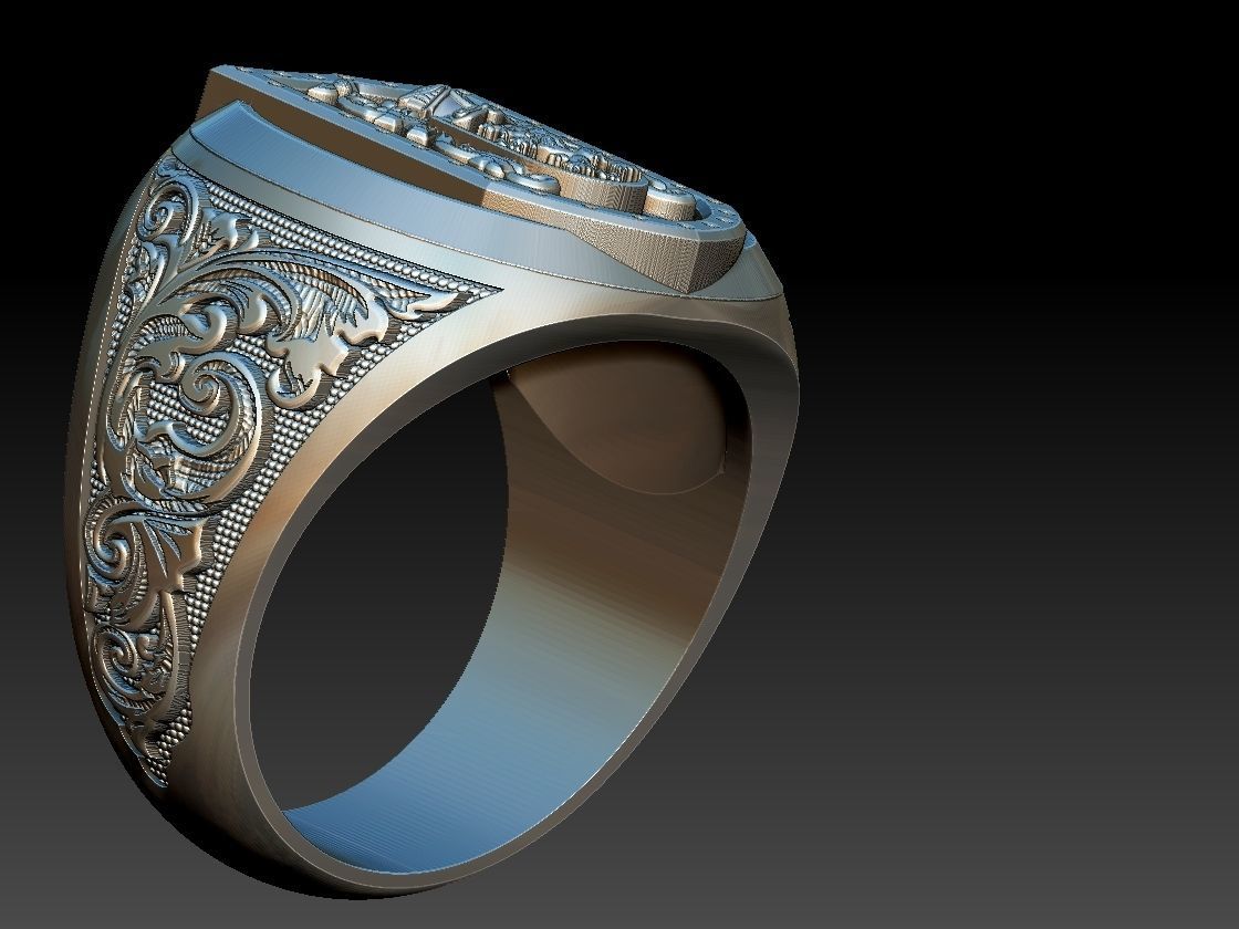 Coat of Arms Family - Ring and Pendant 3D print model_7