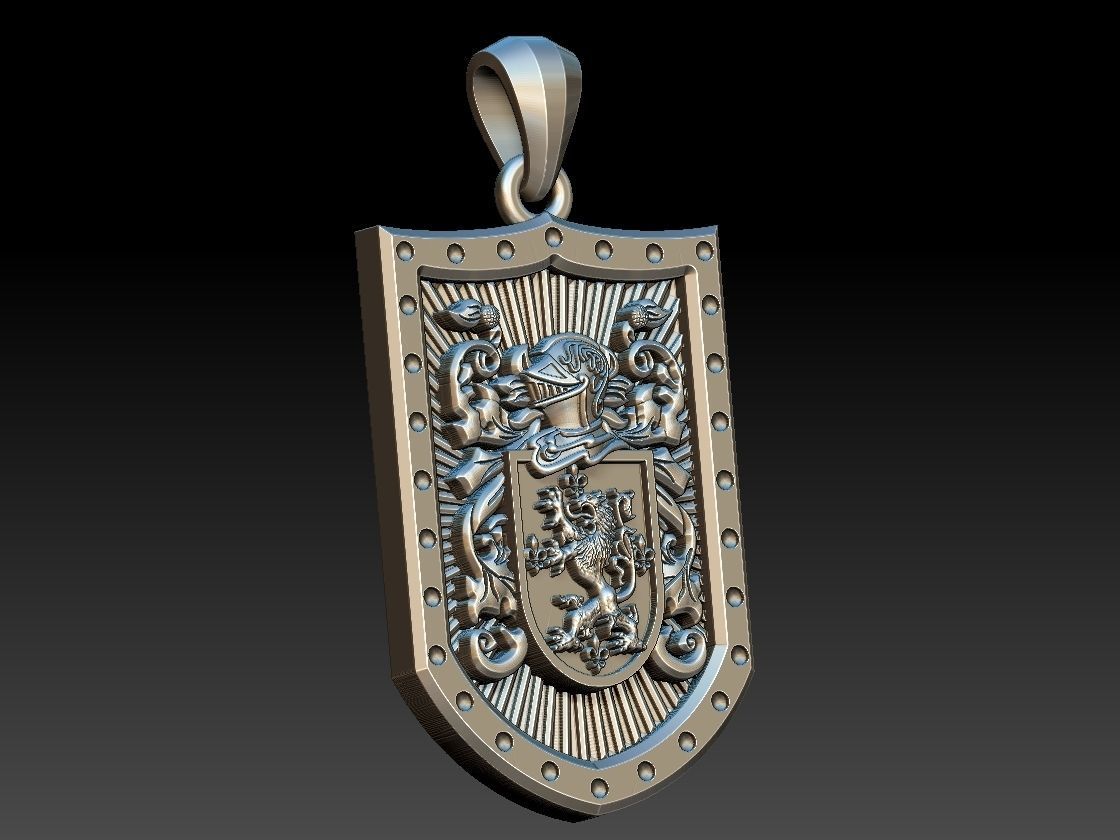 Coat of Arms Family - Ring and Pendant 3D print model_4