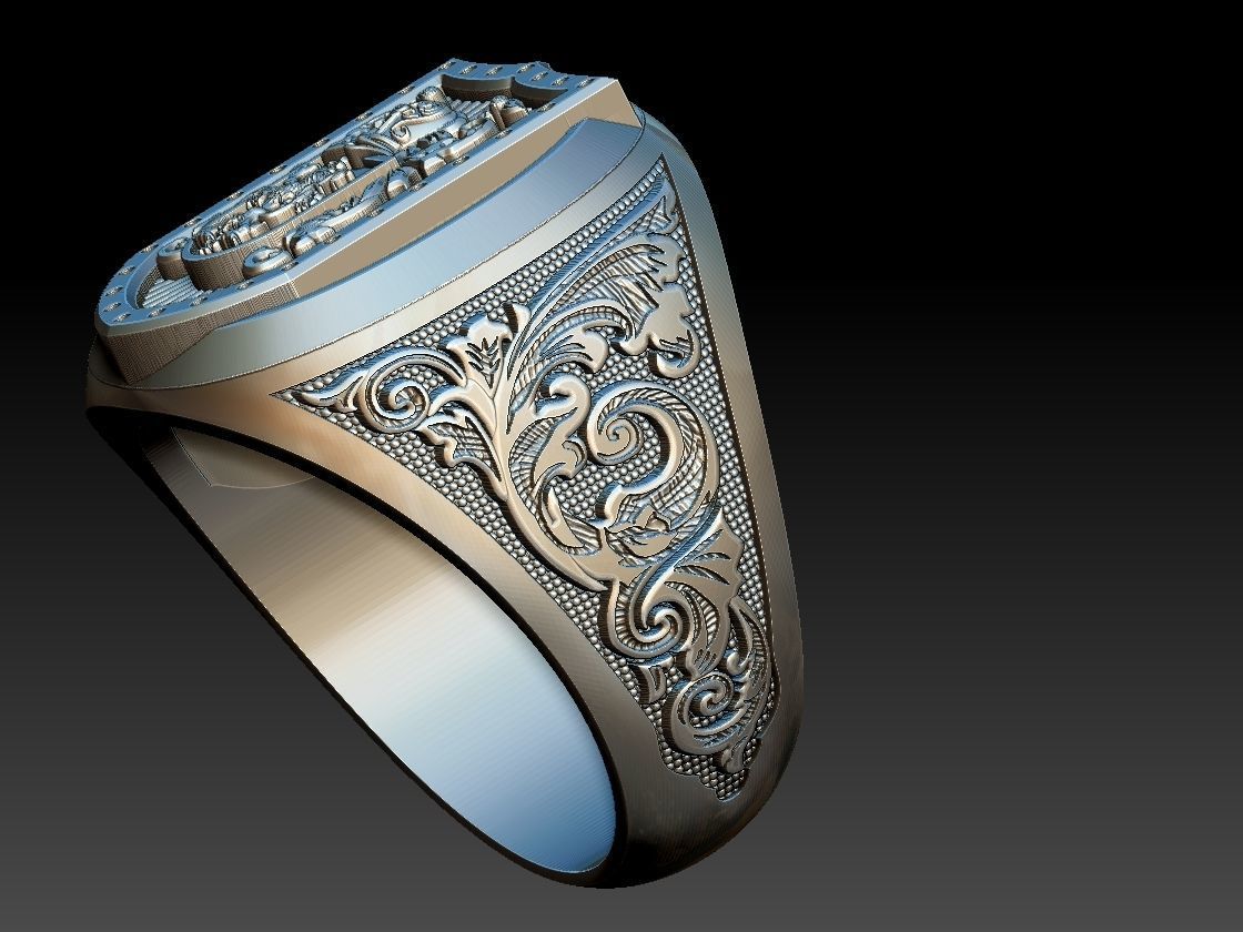 Coat of Arms Family - Ring and Pendant 3D print model_19