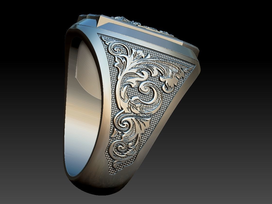 Coat of Arms Family - Ring and Pendant 3D print model_15