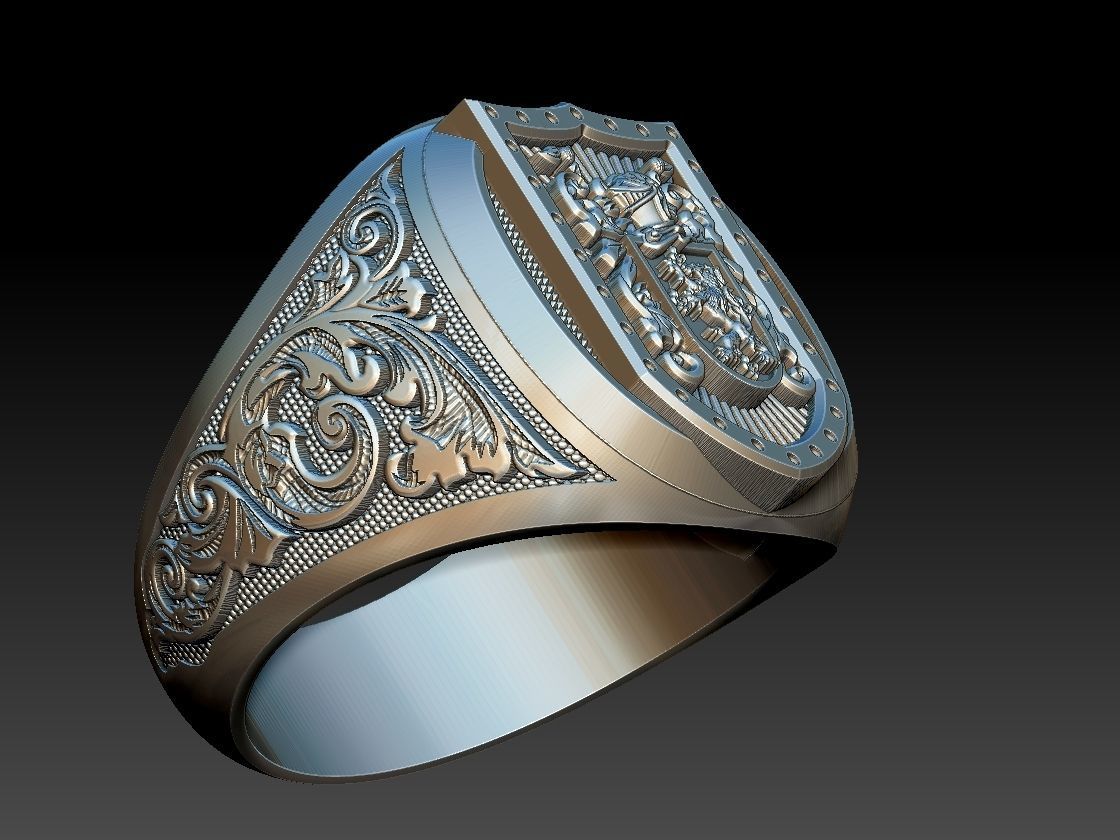Coat of Arms Family - Ring and Pendant 3D print model_2