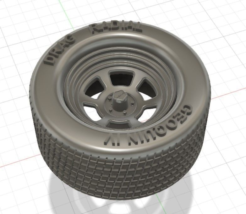 GQ Revolver Wheels Tires and Brakes for 3D Print 3D print model_11