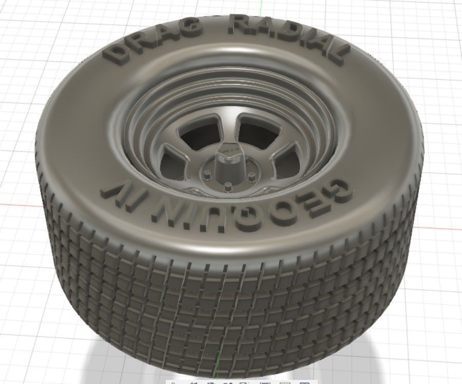 GQ Revolver Wheels Tires and Brakes for 3D Print 3D print model_4