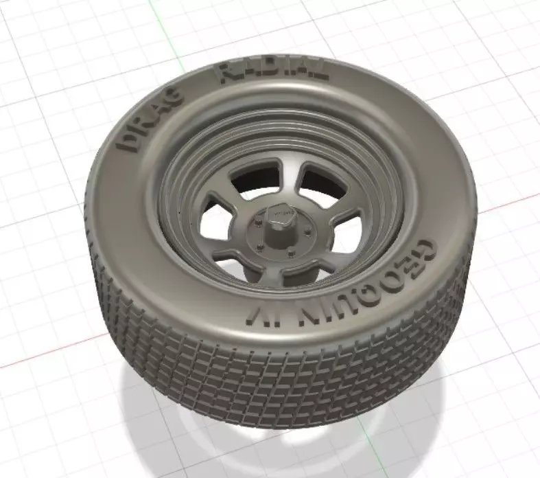 GQ Revolver Wheels Tires and Brakes for 3D Print 3D print model_0
