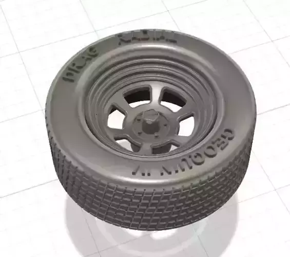 GQ Revolver Wheels Tires and Brakes for 3D Print 3D print model