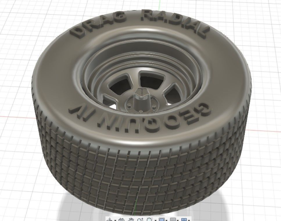 GQ Revolver Wheels Tires and Brakes for 3D Print 3D print model_5