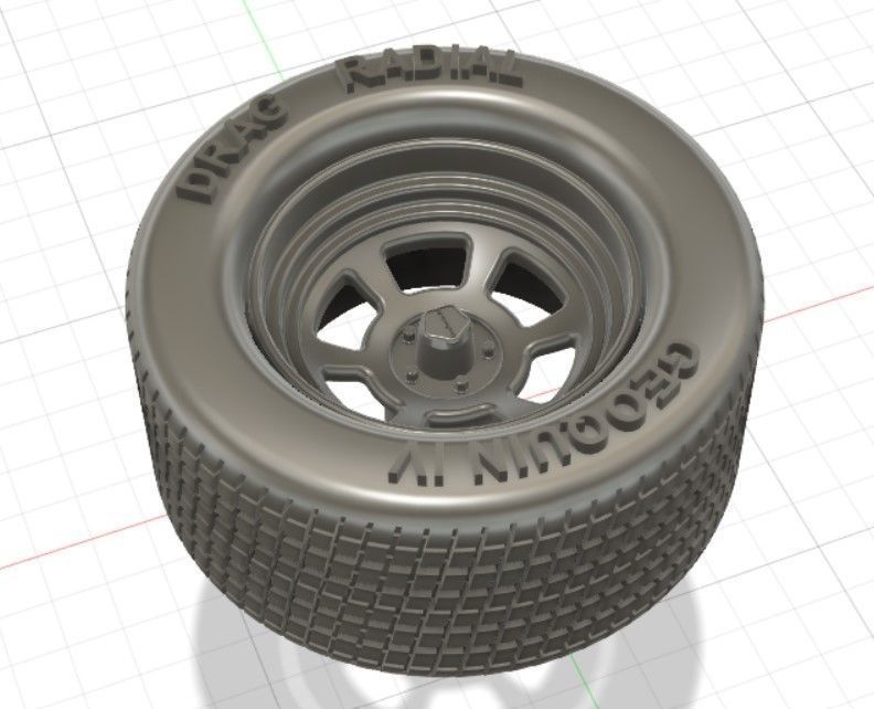 GQ Revolver Wheels Tires and Brakes for 3D Print 3D print model_12