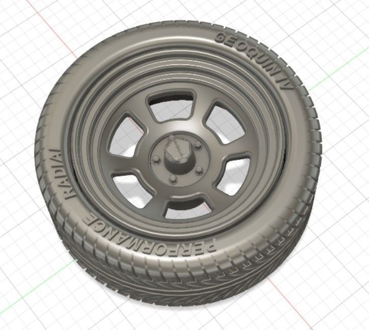 GQ Revolver Wheels Tires and Brakes for 3D Print 3D print model_15