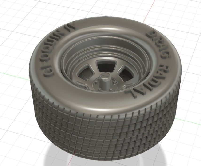 GQ Revolver Wheels Tires and Brakes for 3D Print 3D print model_7