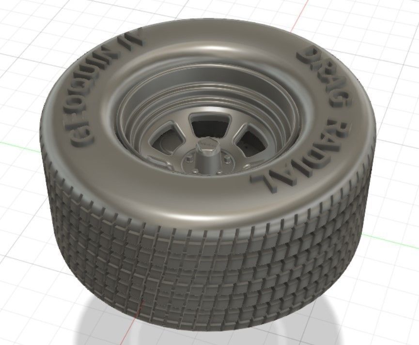 GQ Revolver Wheels Tires and Brakes for 3D Print 3D print model_9