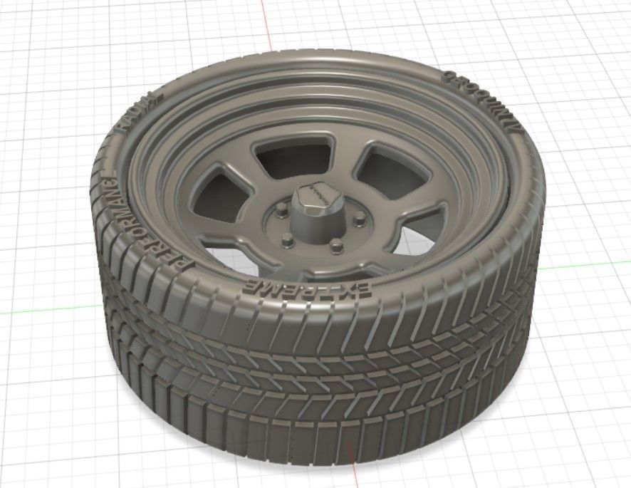 GQ Revolver Wheels Tires and Brakes for 3D Print 3D print model_20