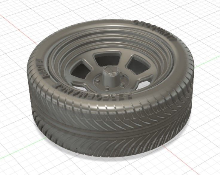 GQ Revolver Wheels Tires and Brakes for 3D Print 3D print model_16
