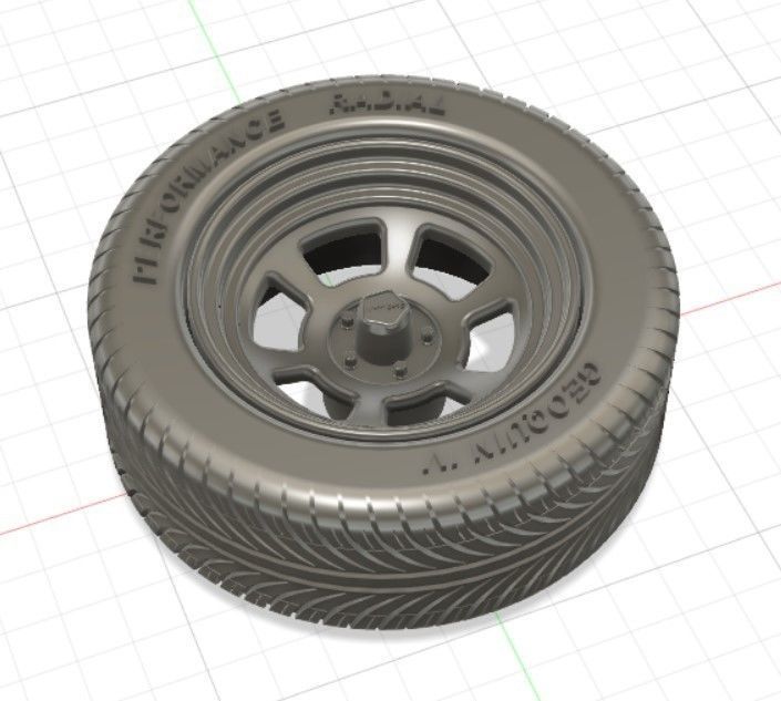 GQ Revolver Wheels Tires and Brakes for 3D Print 3D print model_10