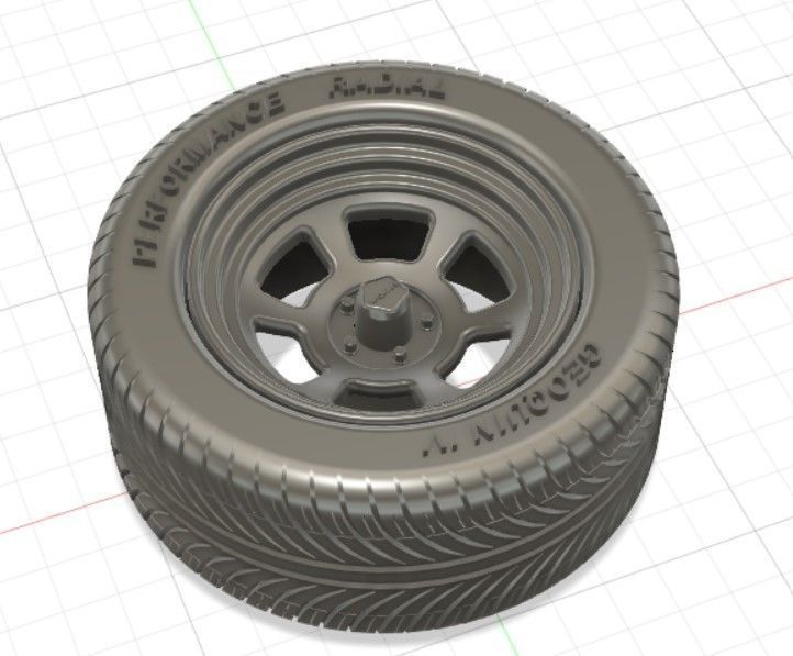 GQ Revolver Wheels Tires and Brakes for 3D Print 3D print model_13
