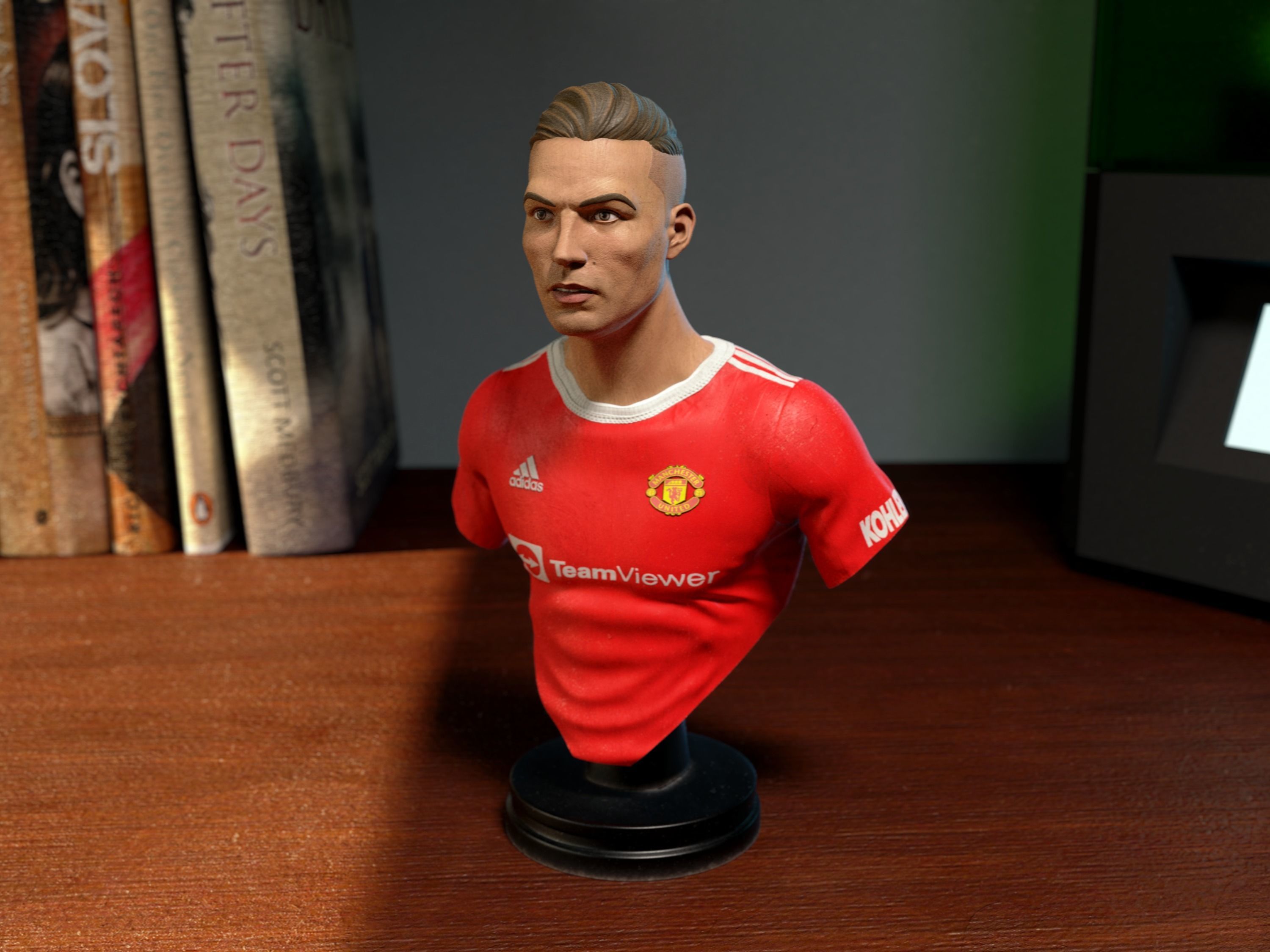 Cristiano Ronaldo Bust 3D print model_4