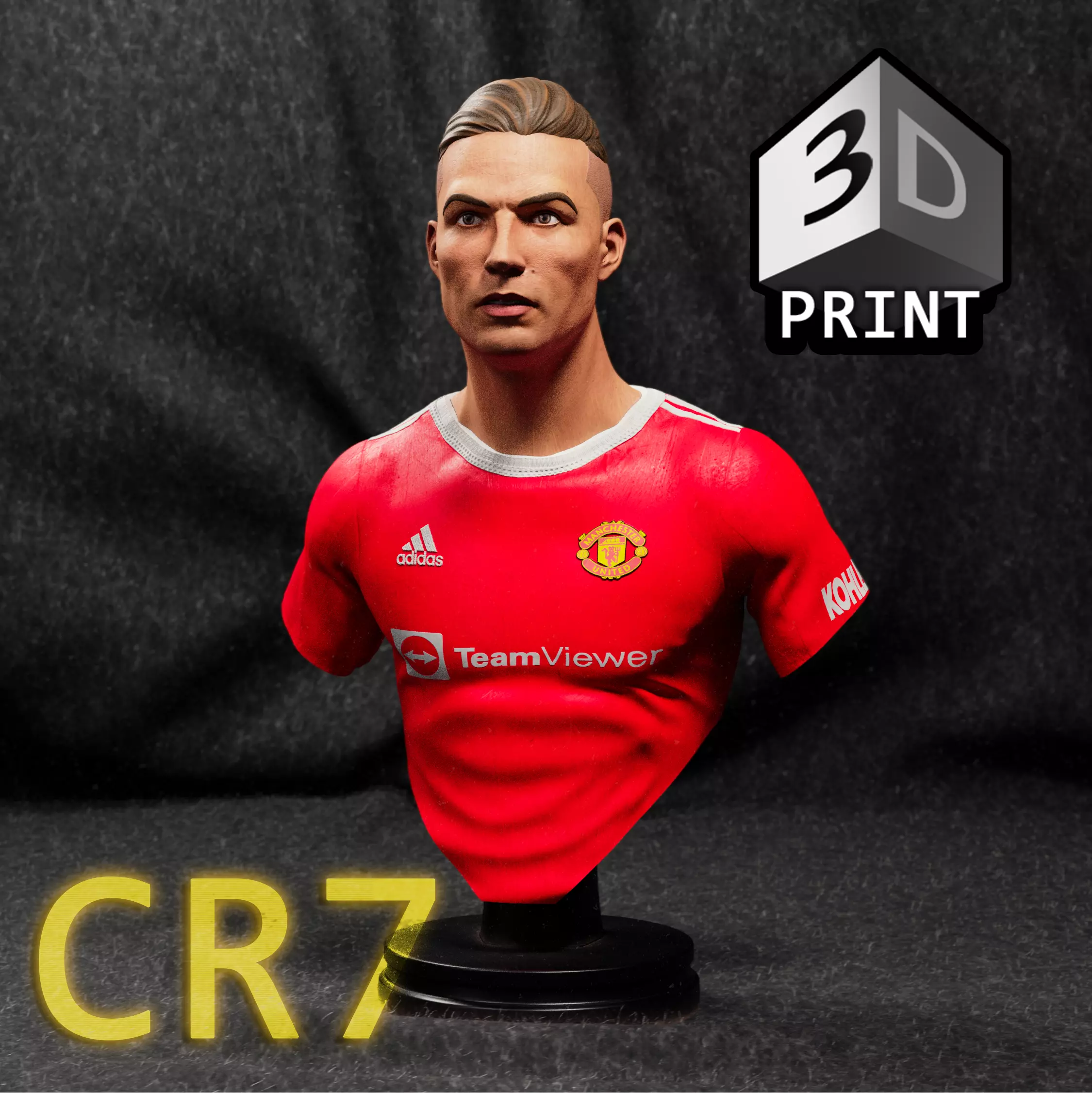 Cristiano Ronaldo Bust 3D print model_0