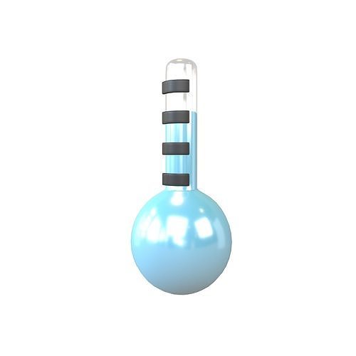 Cartoon Thermometer v1 001 Low-poly 3D model
