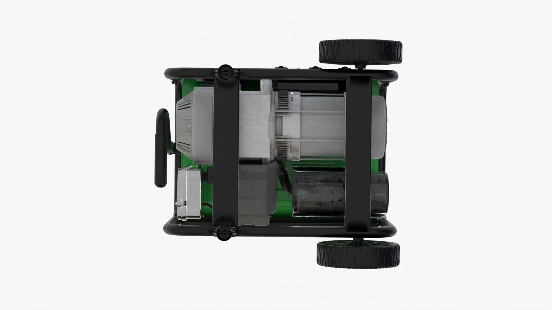 Realistic Low Poly Generator portable on wheels Low-poly 3D model_6