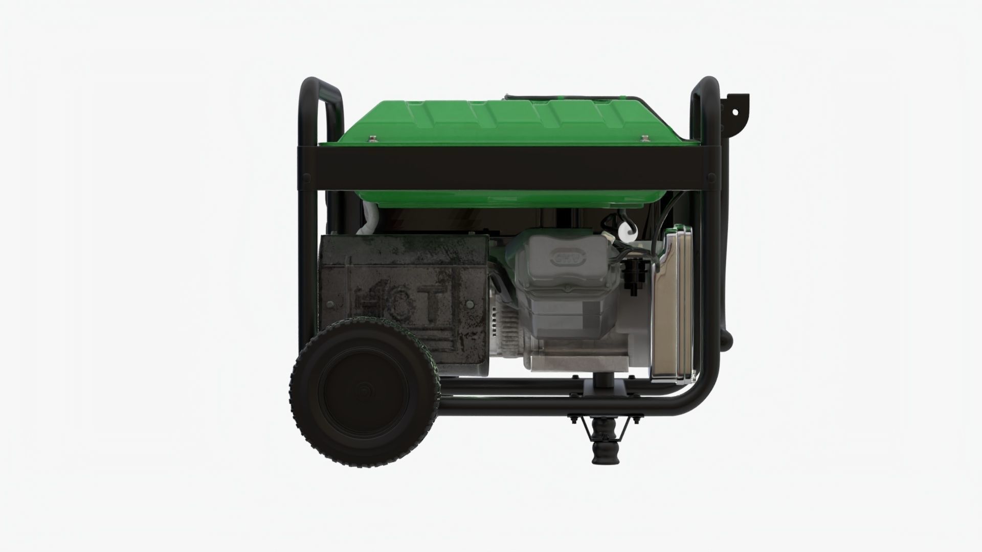 Realistic Low Poly Generator portable on wheels Low-poly 3D model_5