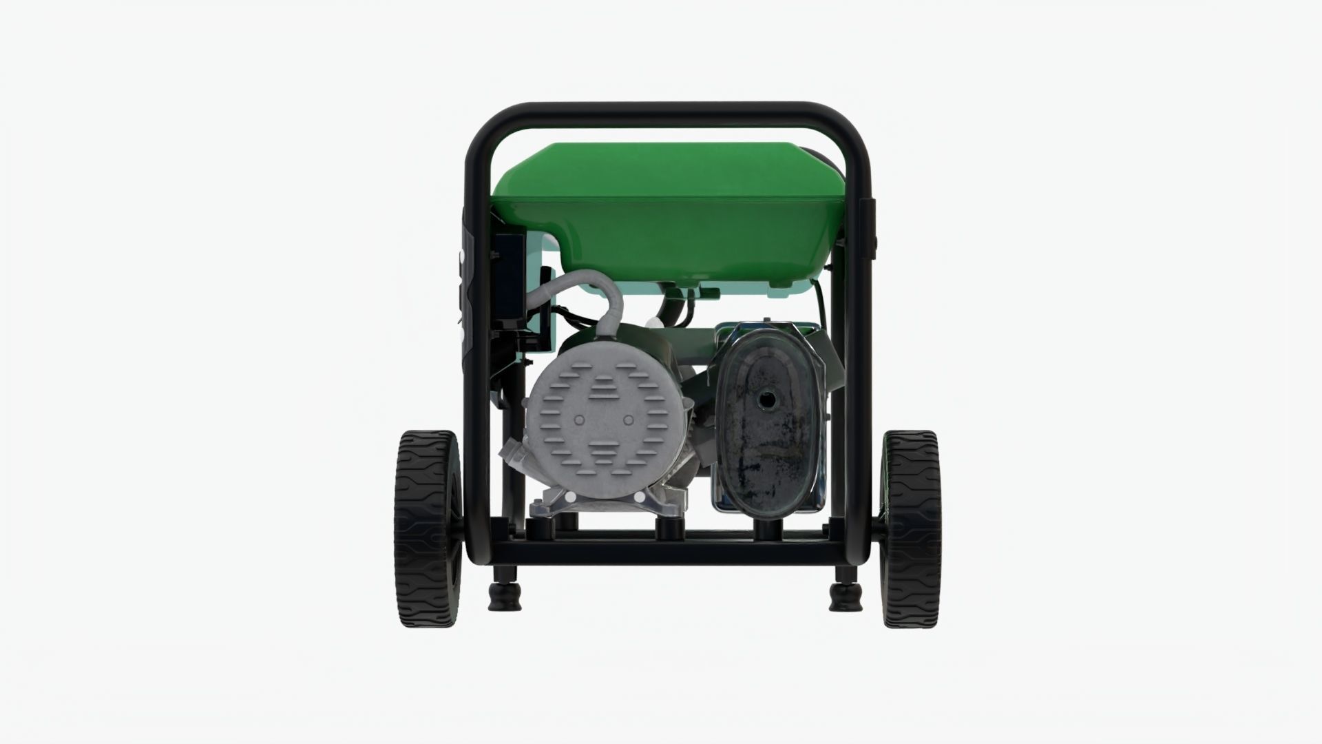 Realistic Low Poly Generator portable on wheels Low-poly 3D model_2