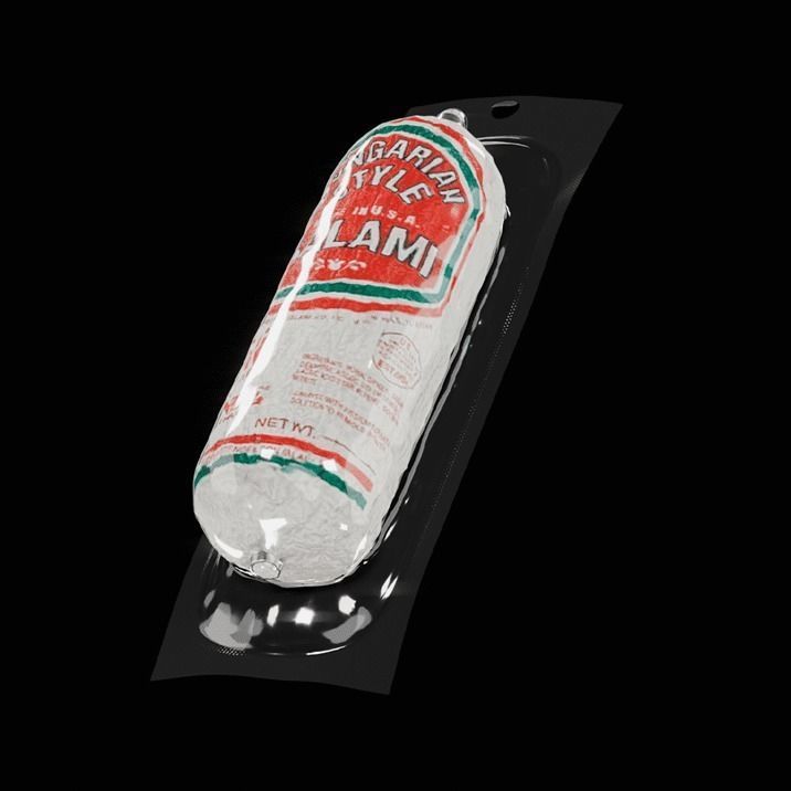 Hungarian Salami 3D model_3