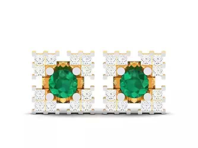 Women Earrings 3dm STL OBJ FBX Render Details