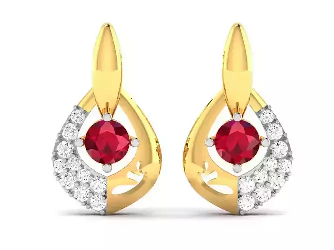 Women Earrings 3dm STL OBJ FBX Render Details 3D print model