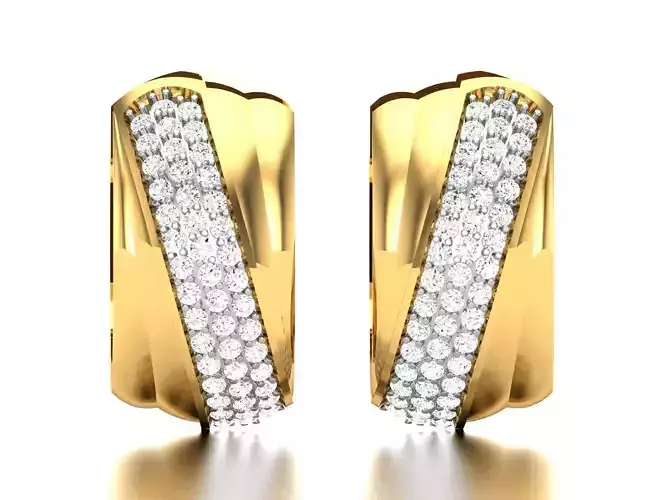 Women Earrings 3dm STL OBJ FBX Render Details