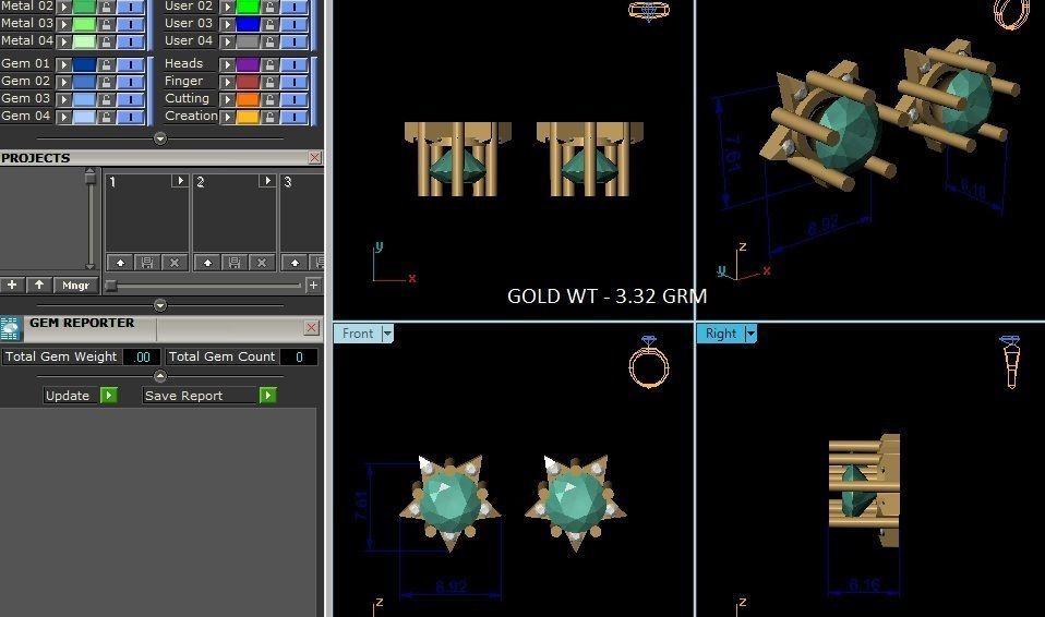 Women Star Earrings 3dm STL OBJ FBX Render Details 3D print model_6