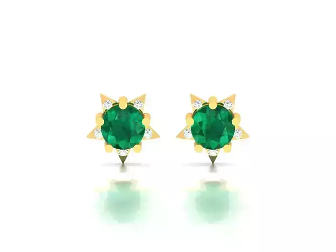 Women Star Earrings 3dm STL OBJ FBX Render Details 3D print model