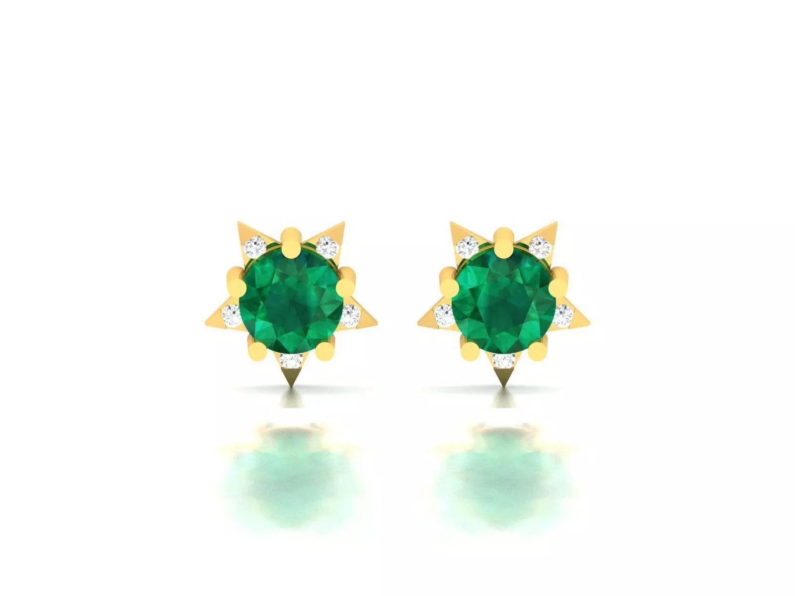 Women Star Earrings 3dm STL OBJ FBX Render Details 3D print model_0