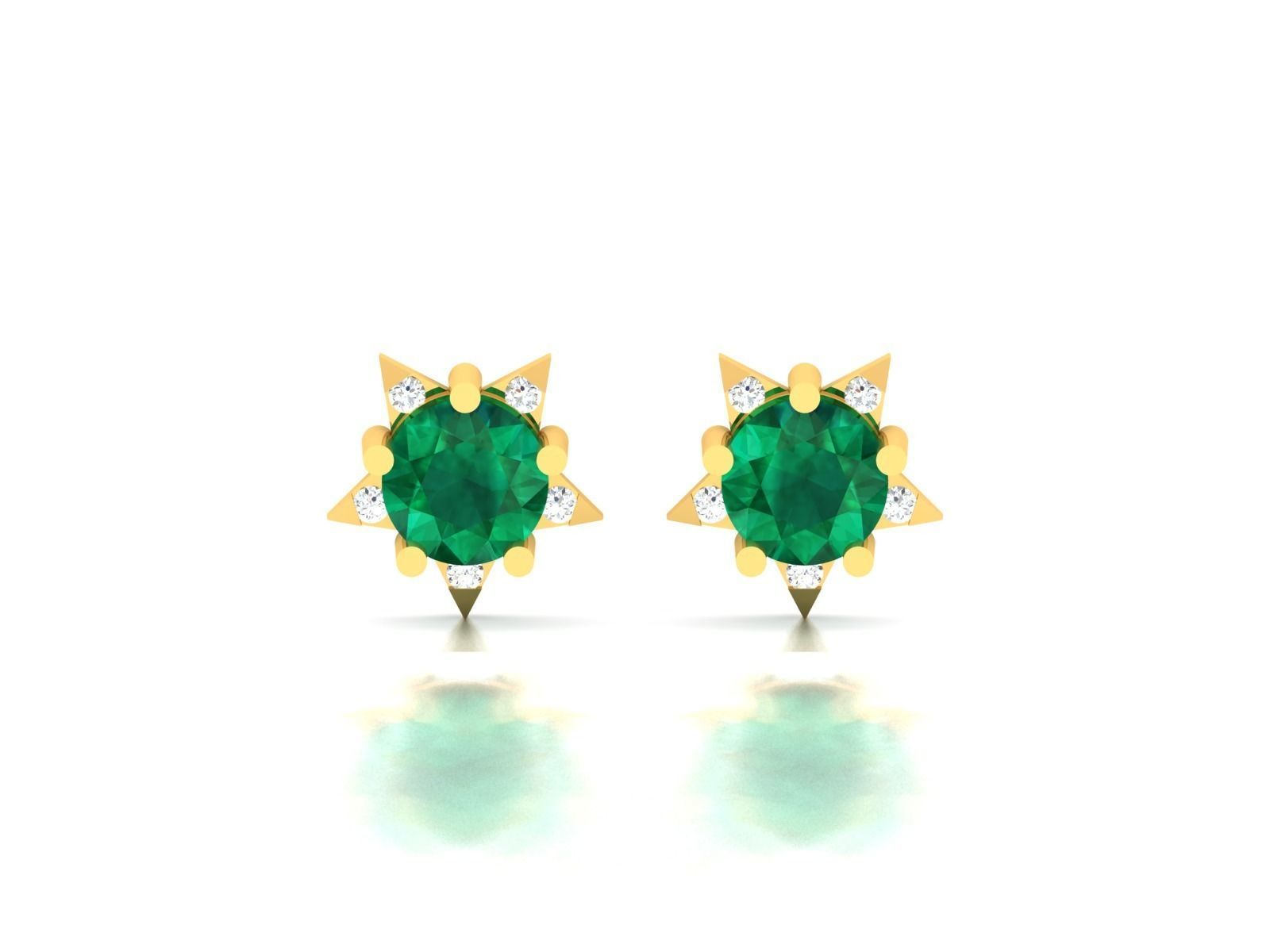 Women Star Earrings 3dm STL OBJ FBX Render Details 3D print model_3