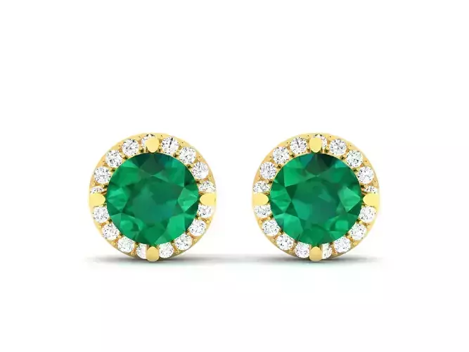 Women Stud Earrings 3dm STL OBJ FBX Render Details