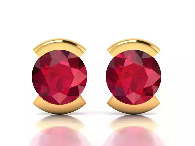 Women Stud Earrings 3dm STL OBJ FBX Render Details 3D print model