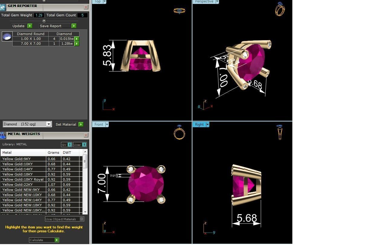 Women Stud Earrings 3dm STL OBJ FBX Render Details 3D print model_14