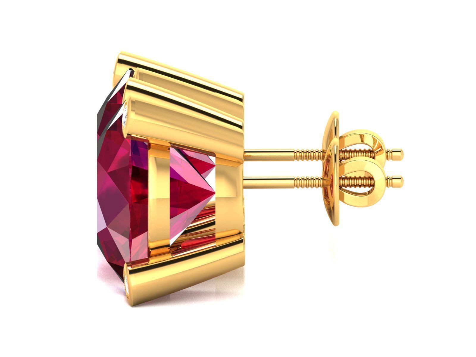 Women Stud Earrings 3dm STL OBJ FBX Render Details 3D print model_17