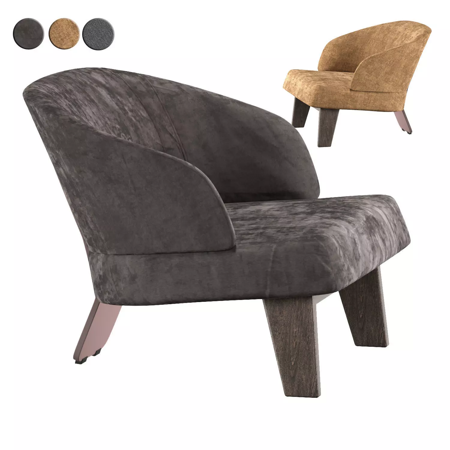 REEVES armchair by Minotti 3D model