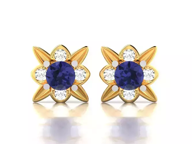 Women Earrings 3dm STL OBJ FBX Render Details 3D print model