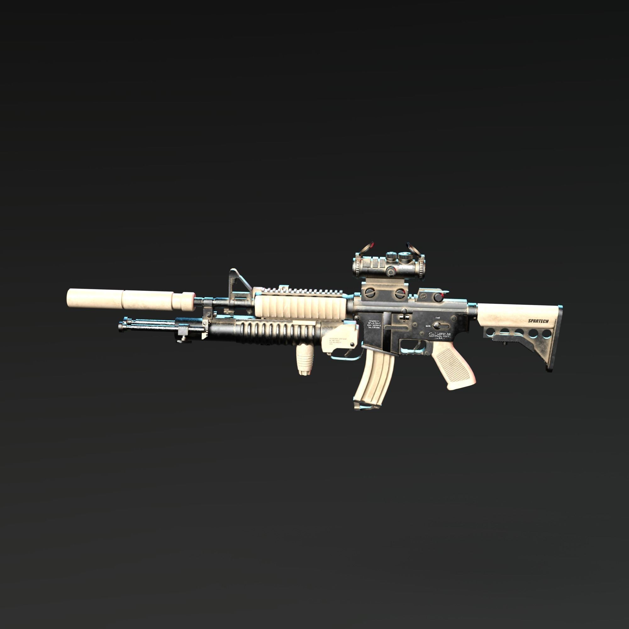 US ARMY MILITARY PACK 3D model_6