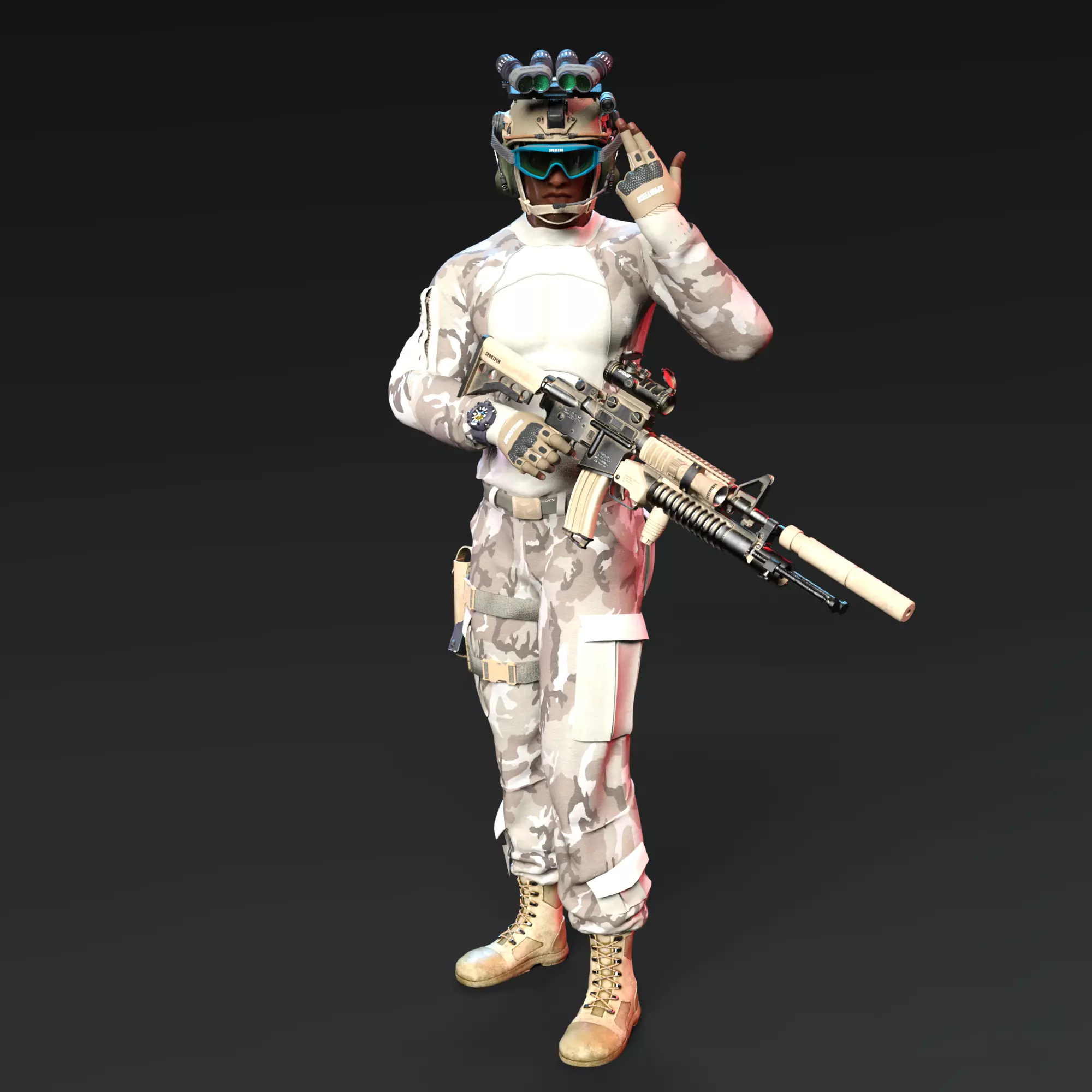 US ARMY MILITARY PACK 3D model_0