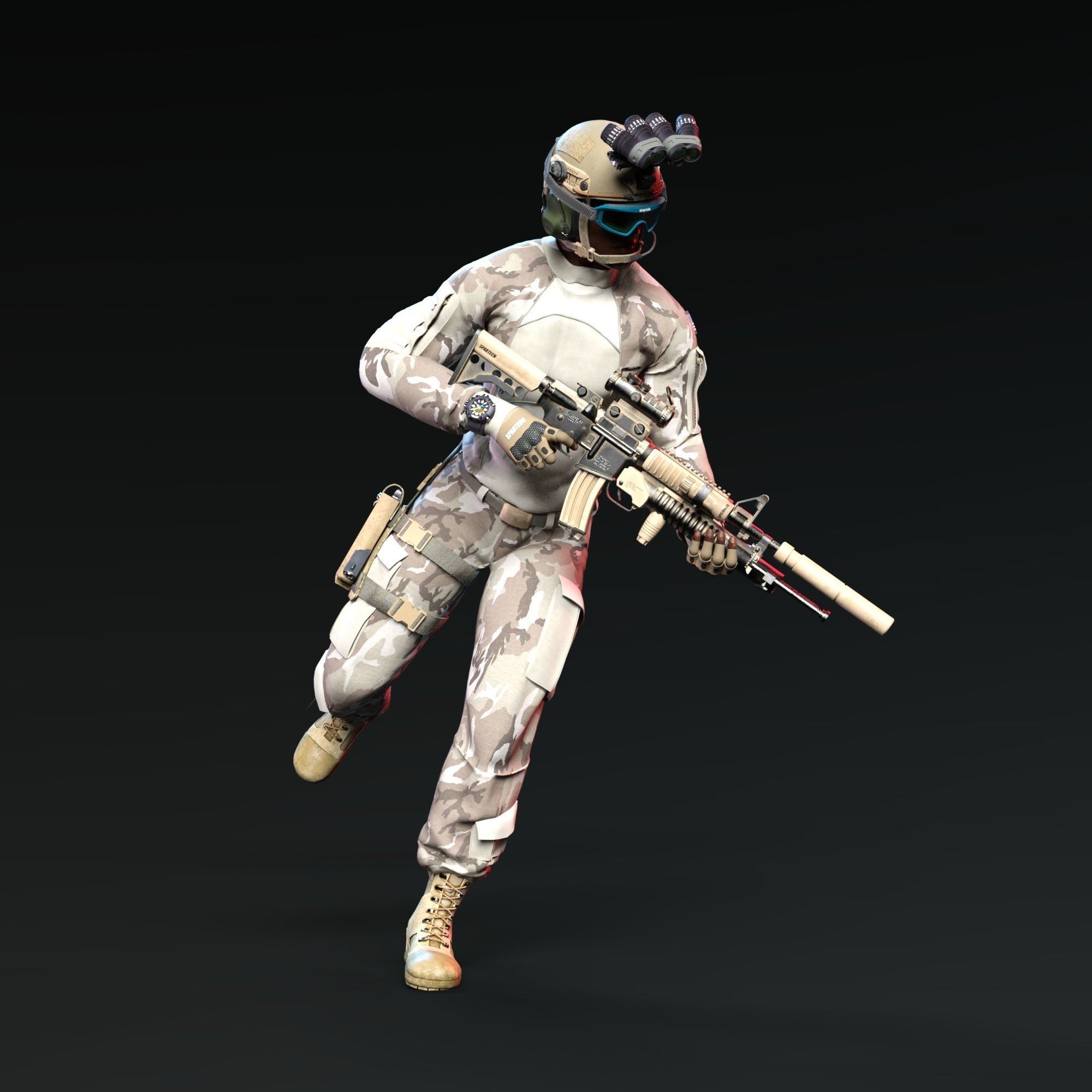 US ARMY MILITARY PACK 3D model_2