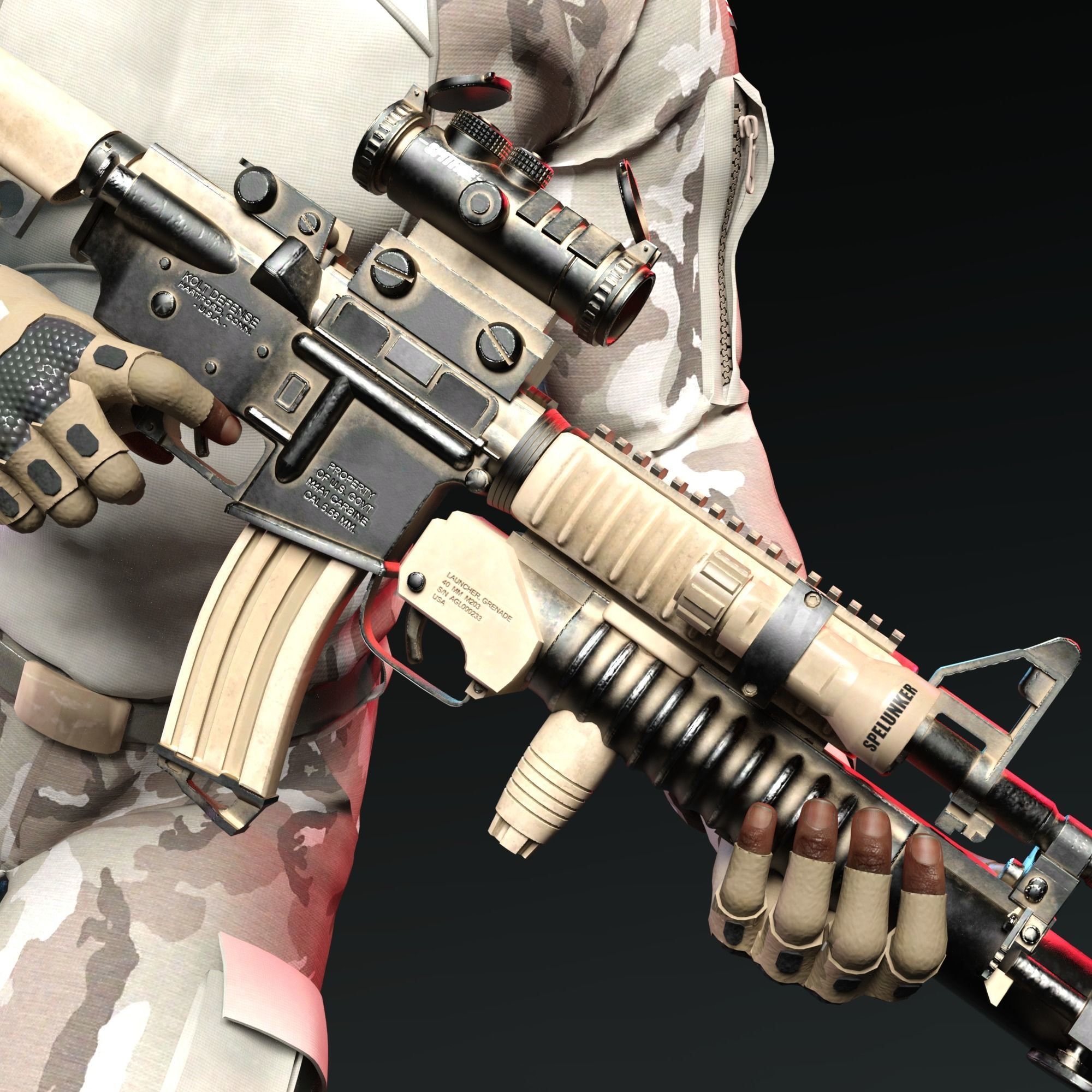 US ARMY MILITARY PACK 3D model_1