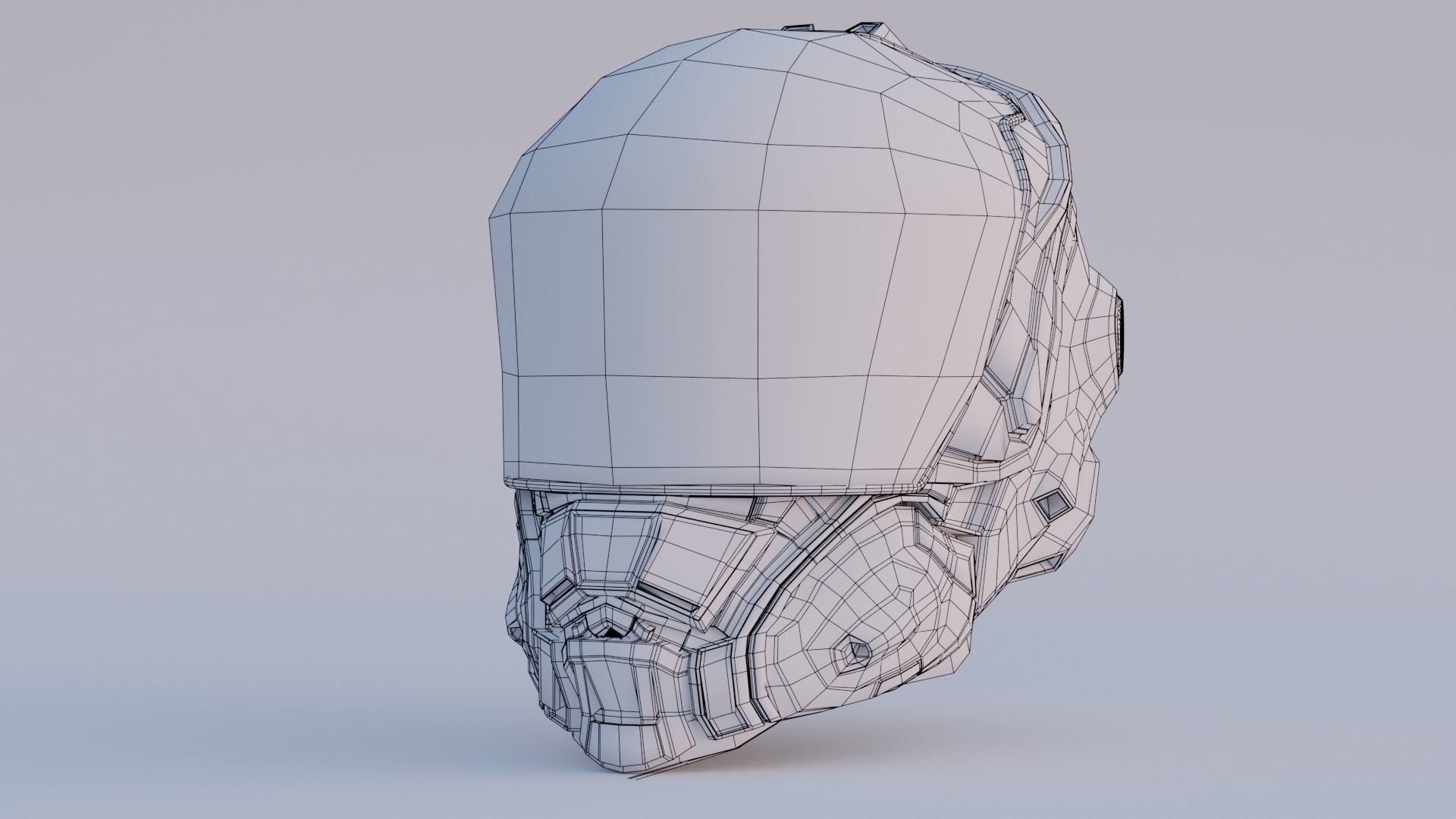 helmet futuristic with accents 3D model_6