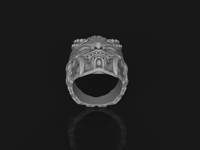 Ring Japanese demon 3d model for 3d printing 3D print model 3D print model_16