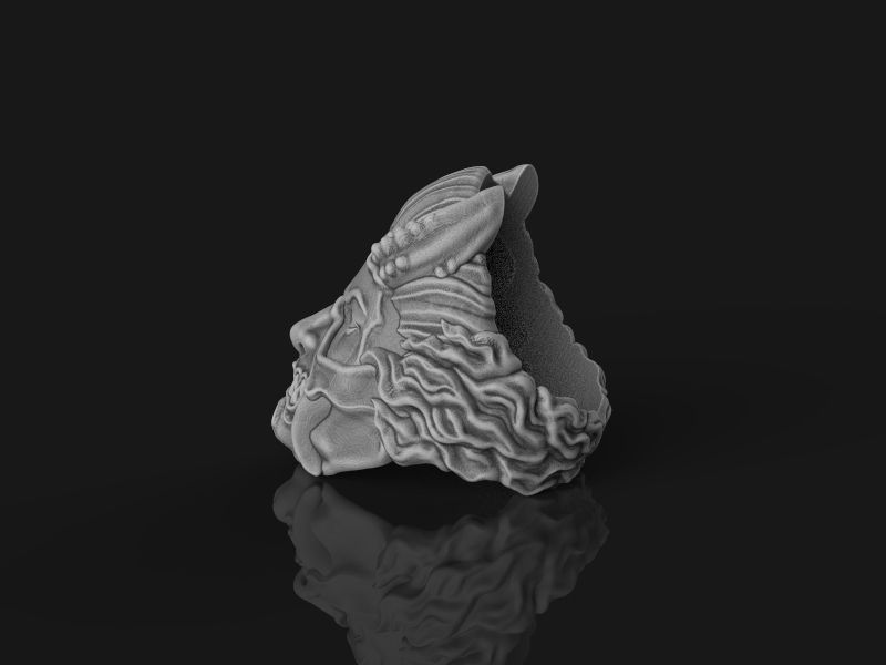Ring Japanese demon 3d model for 3d printing 3D print model 3D print model_10