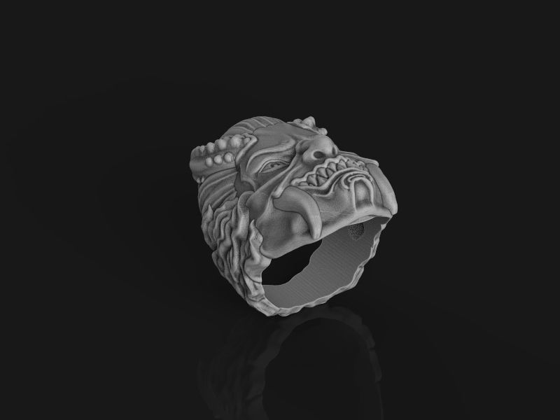 Ring Japanese demon 3d model for 3d printing 3D print model 3D print model_24