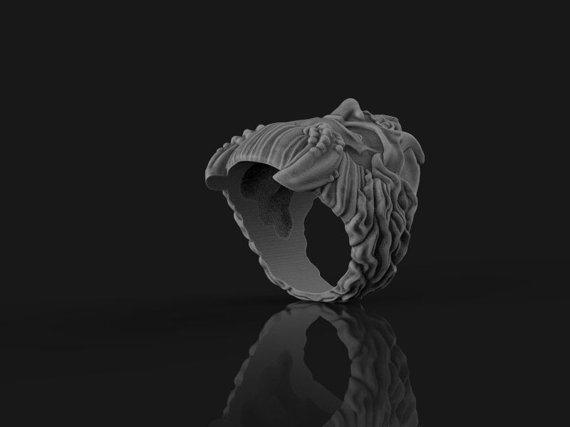 Ring Japanese demon 3d model for 3d printing 3D print model 3D print model_21