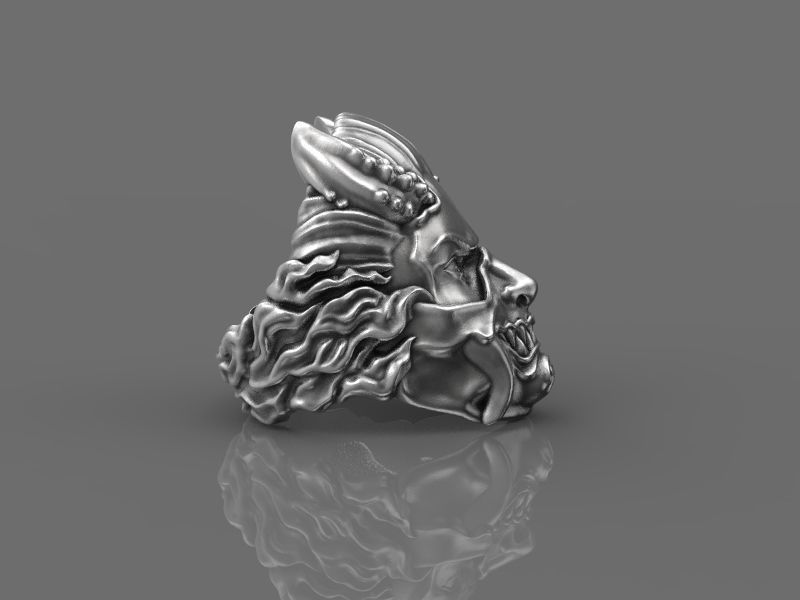 Ring Japanese demon 3d model for 3d printing 3D print model 3D print model_6